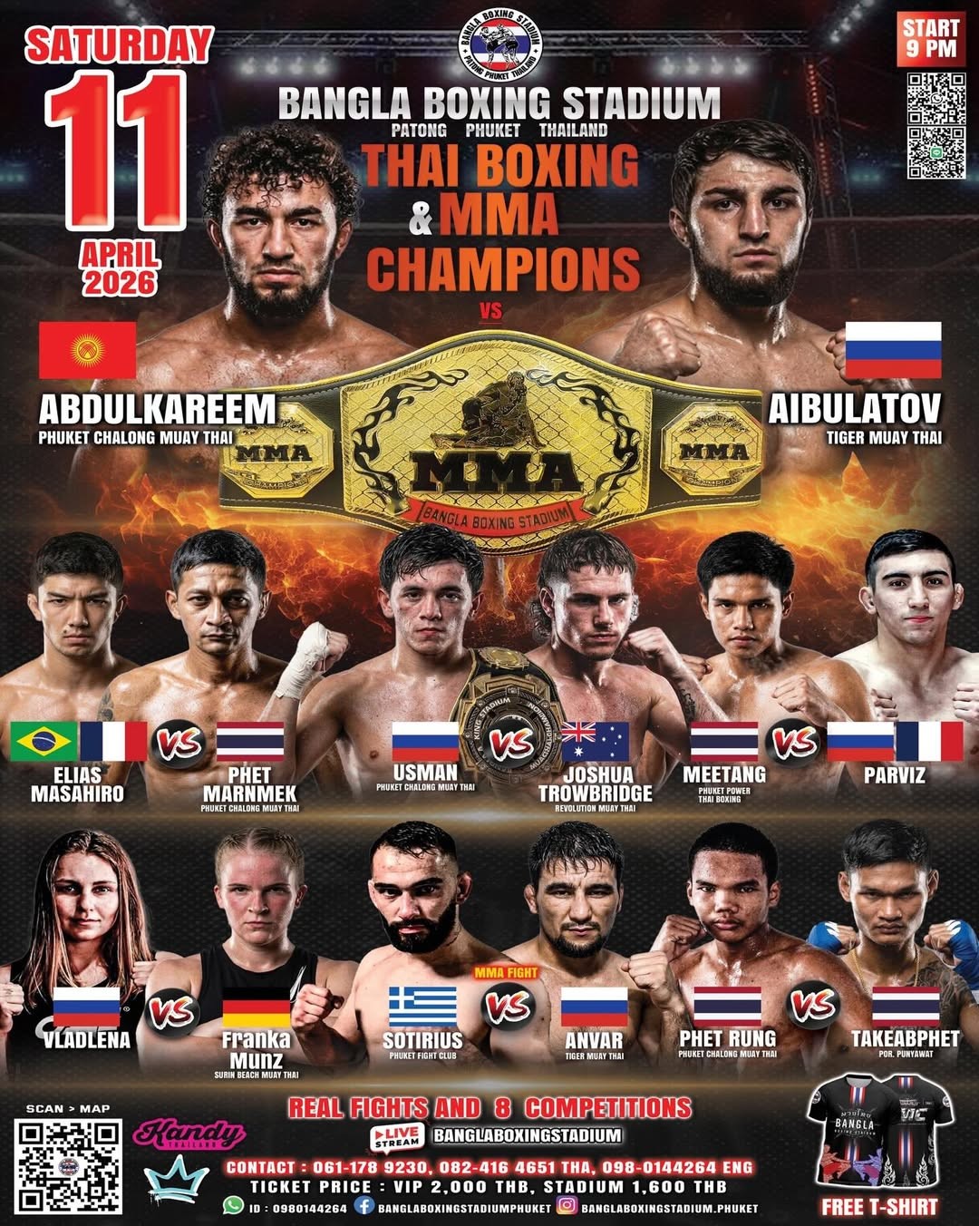 THAI BOXING & MMA CHAMPIONS 11 April 2026