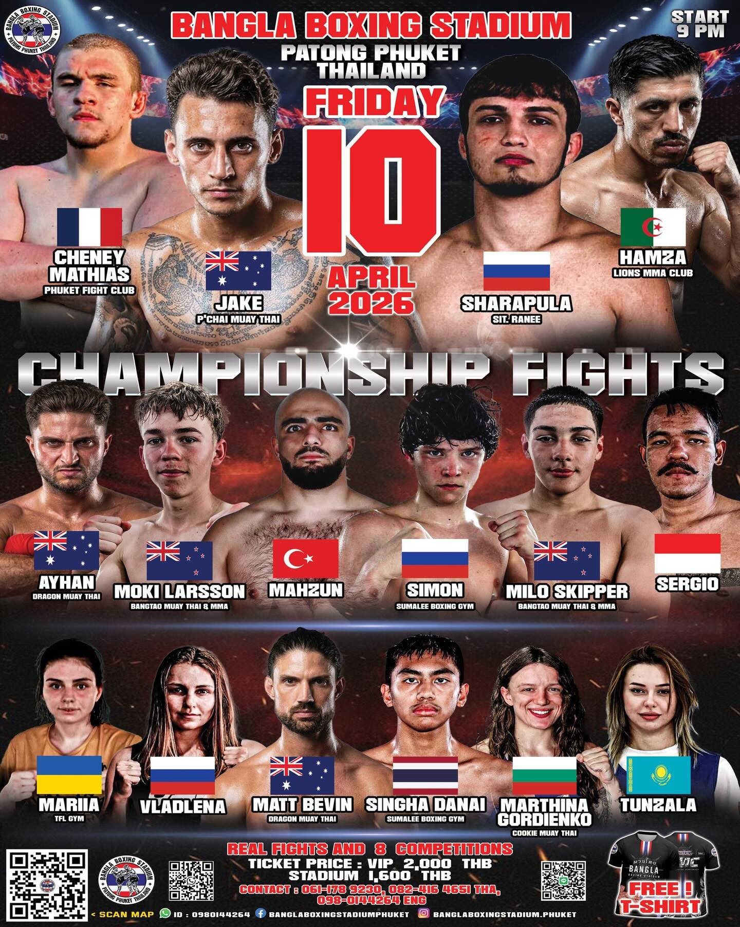 CHAMPIONSHIP FIGHTS 10 APRIL 2026