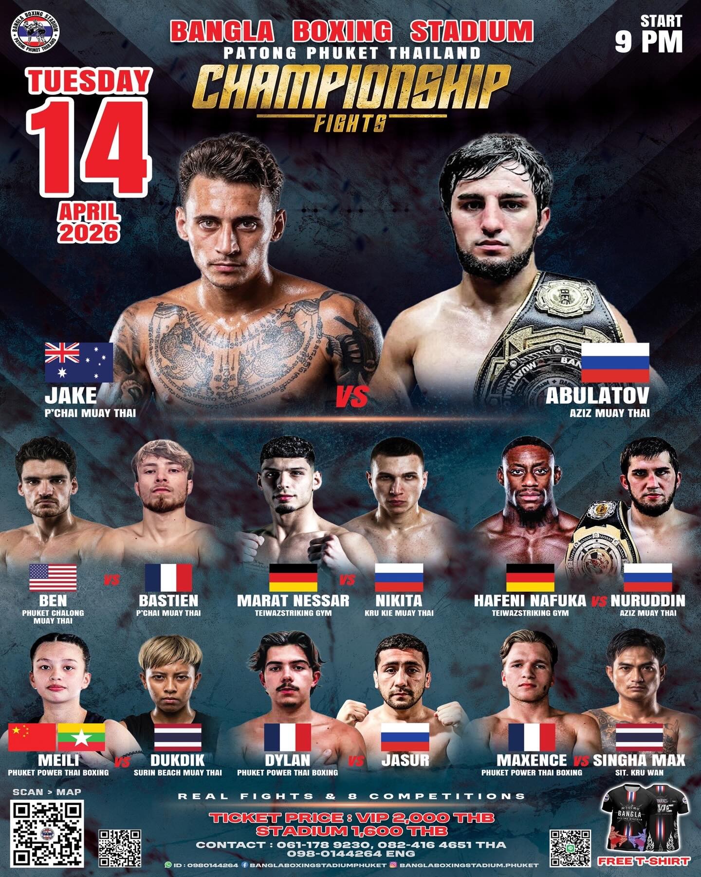 CHAMPIONSHIP FIGHTS 14 APRIL 2026