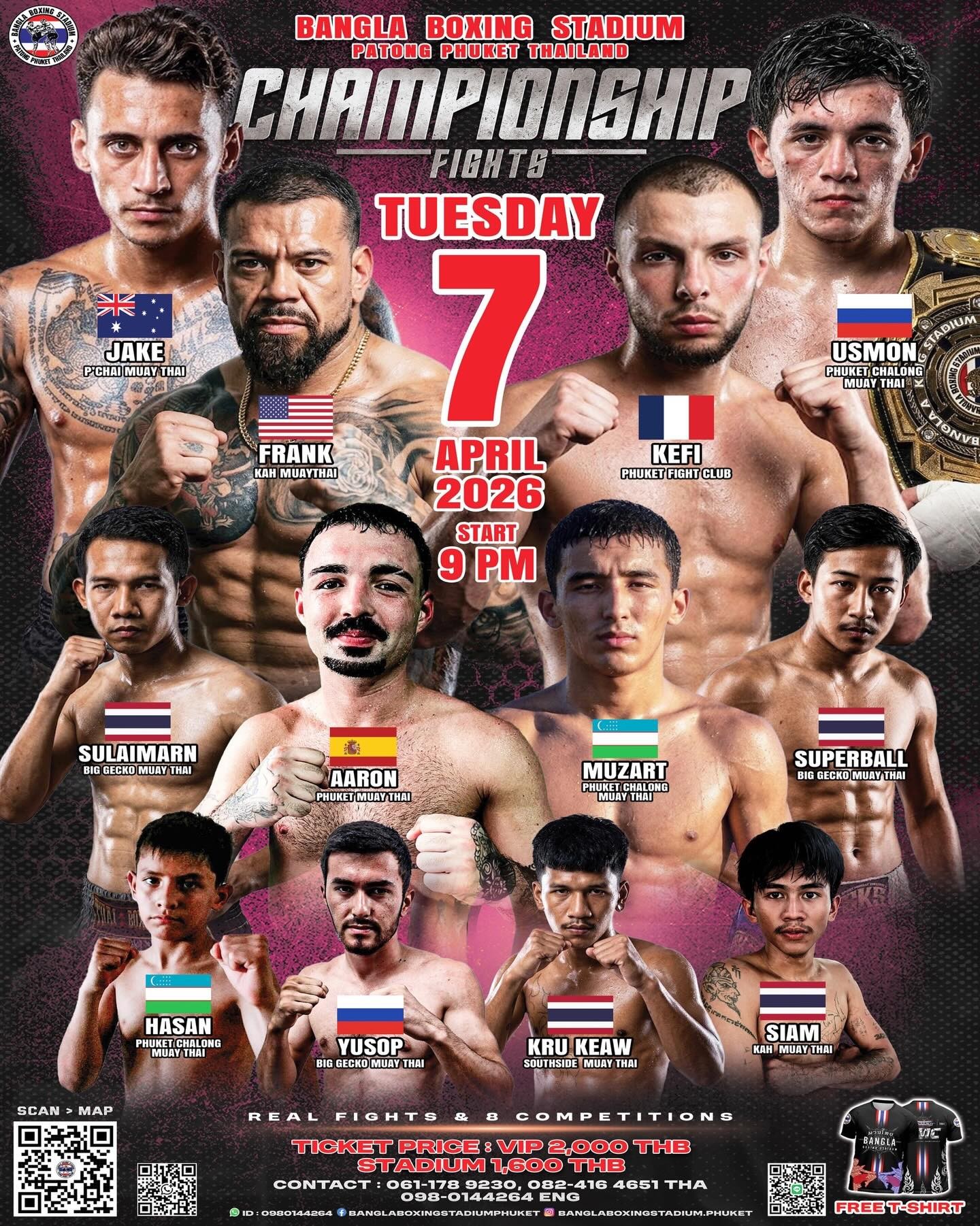 CHAMPIONSHIP FIGHTS 7 APRIL 2026