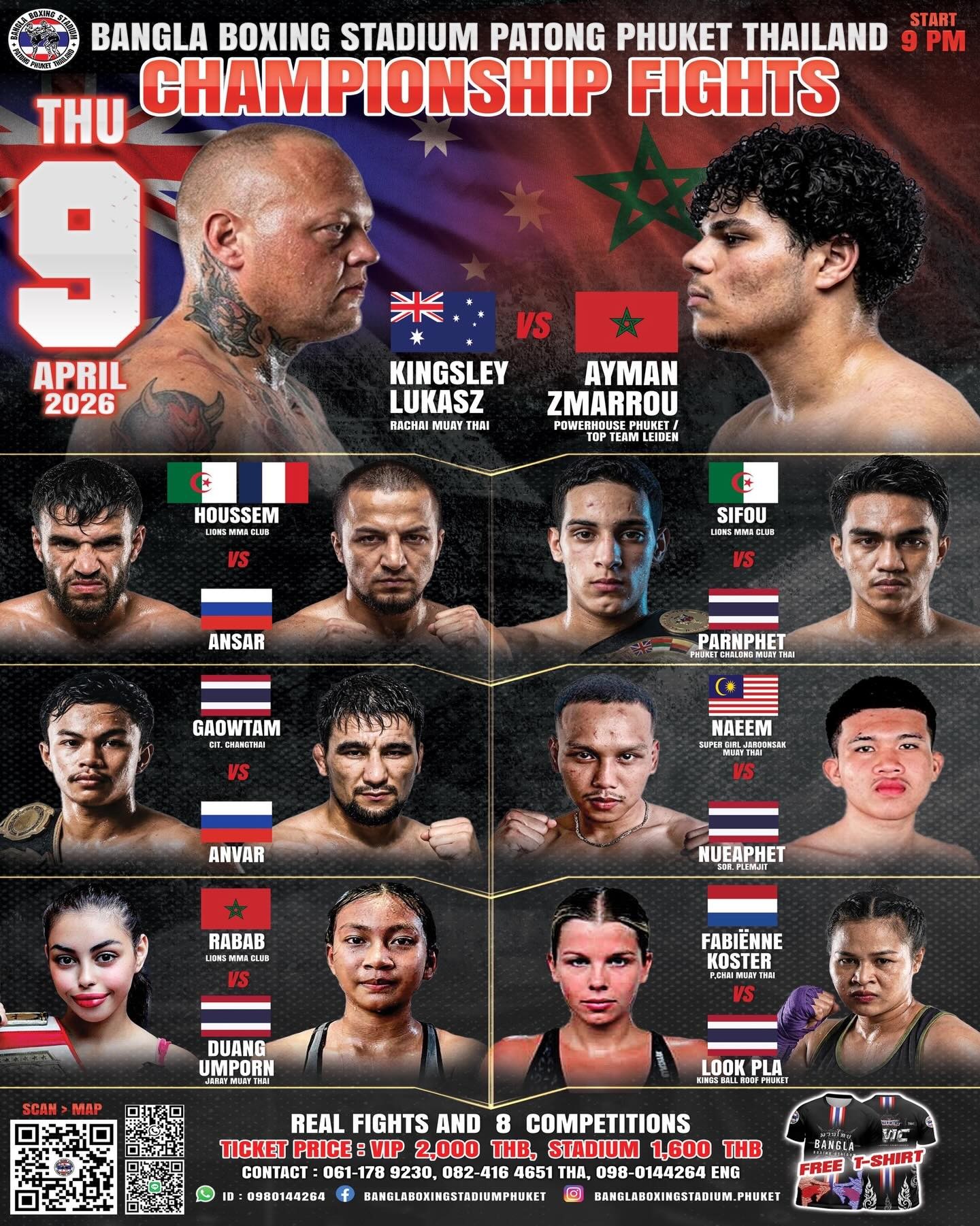 CHAMPIONSHIP FIGHTS 9 APRIL 2026