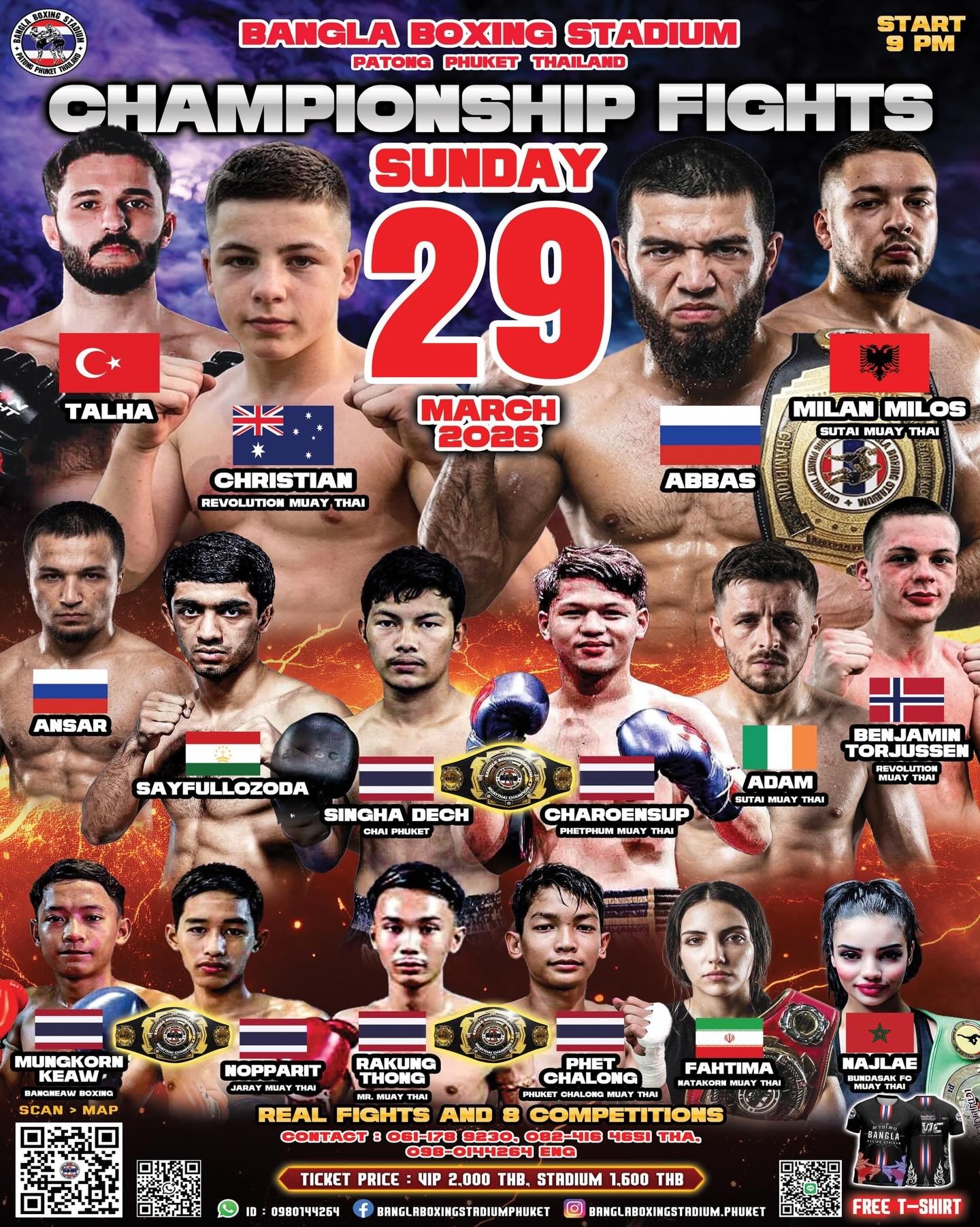 CHAMPIONSHIP FIGHTS 29 MARCH 2026
