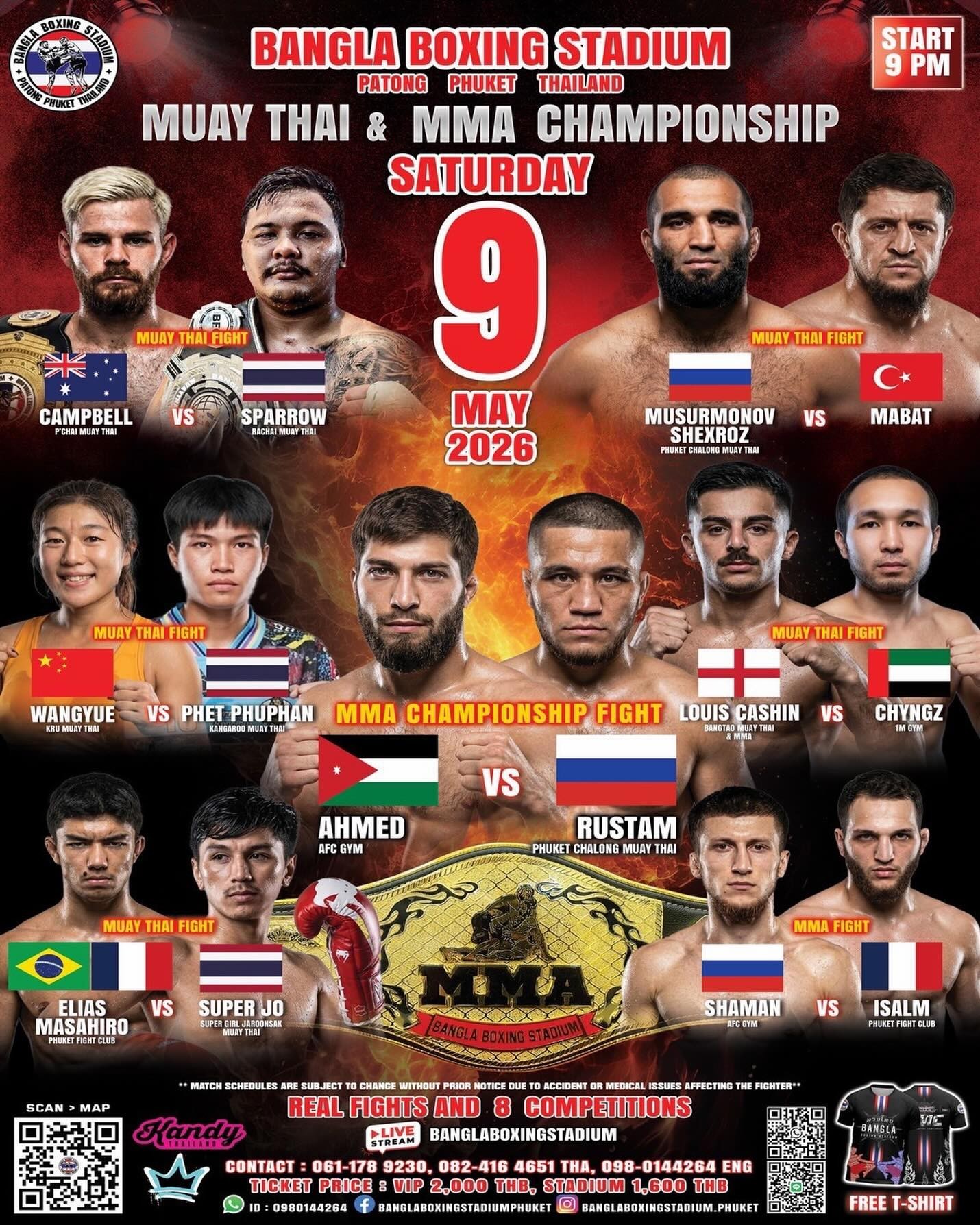 MUAY THAI & MMA CHAMPIONSHIP 9 MAY 2026