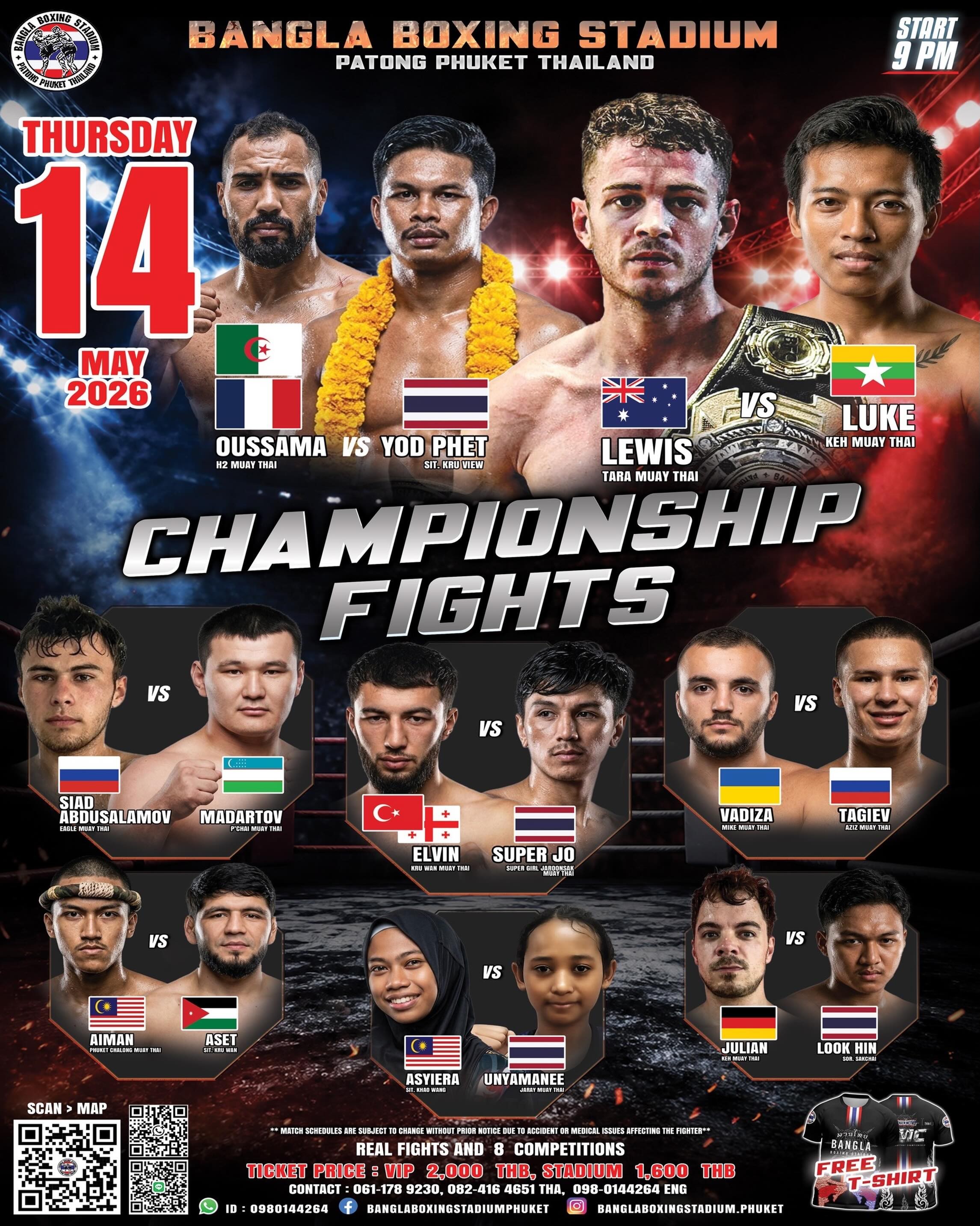 CHAMPIONSHIP FIGHTS 14 MAY 2026